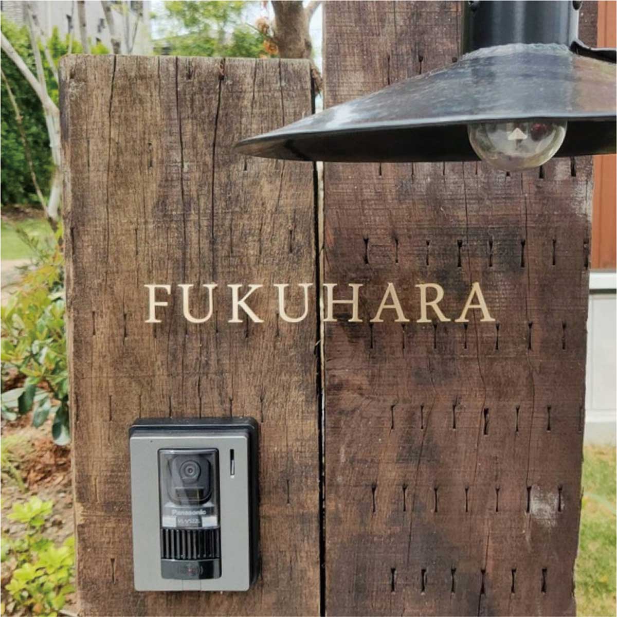 真鍮表札のセミオーダー施工事例（FUKUHARA）